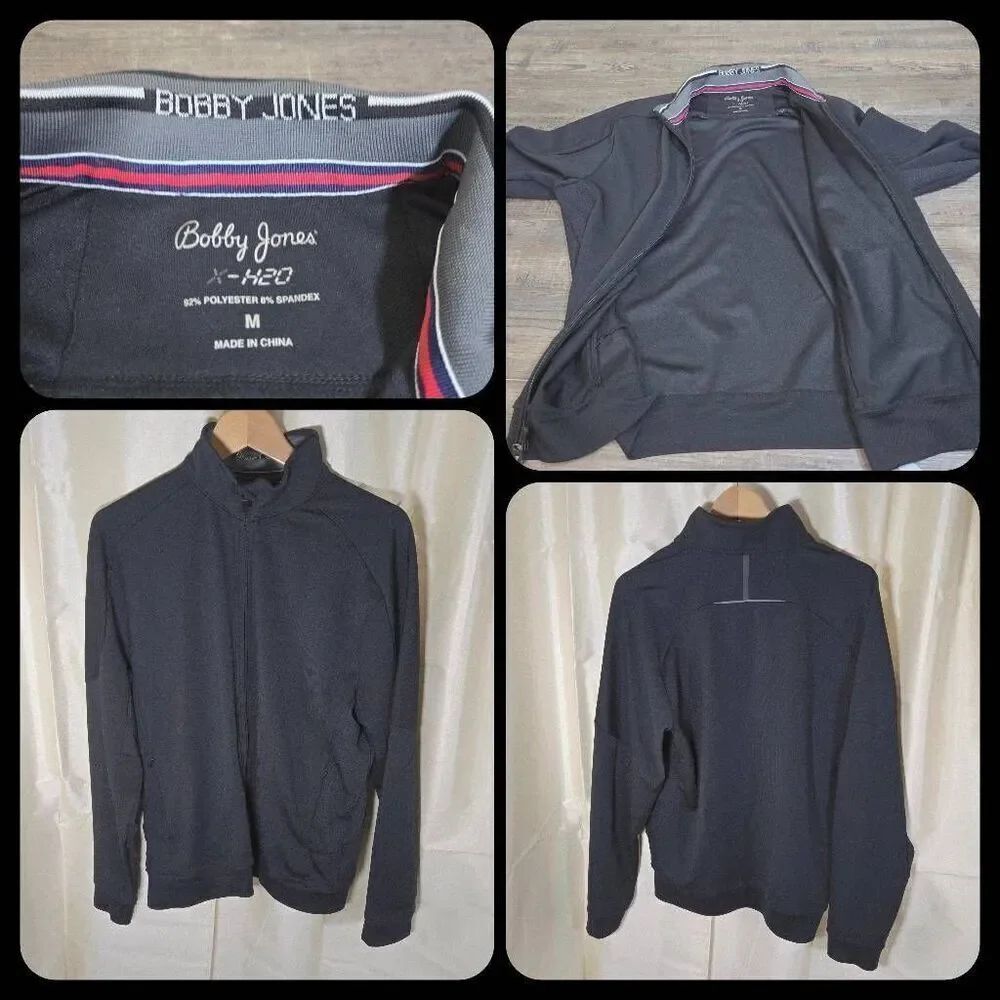 Bobby Jones X-H20 water repellent performance zip up jacket golf active size Med